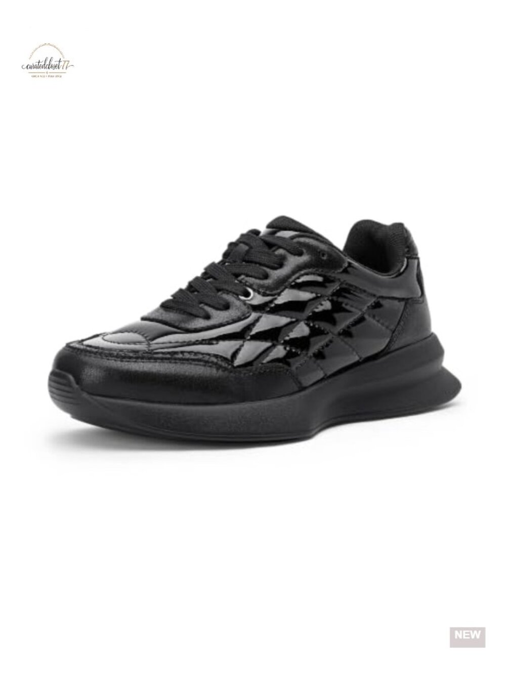 Vepose Quilted Platform Sneaker Women's Fashion Lace-Up Walking Shoes
